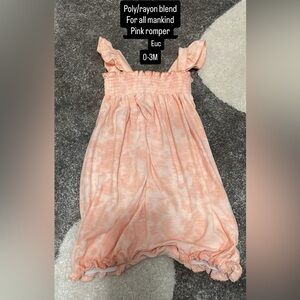 7 For All Mankind Pink Kids Bodysuit